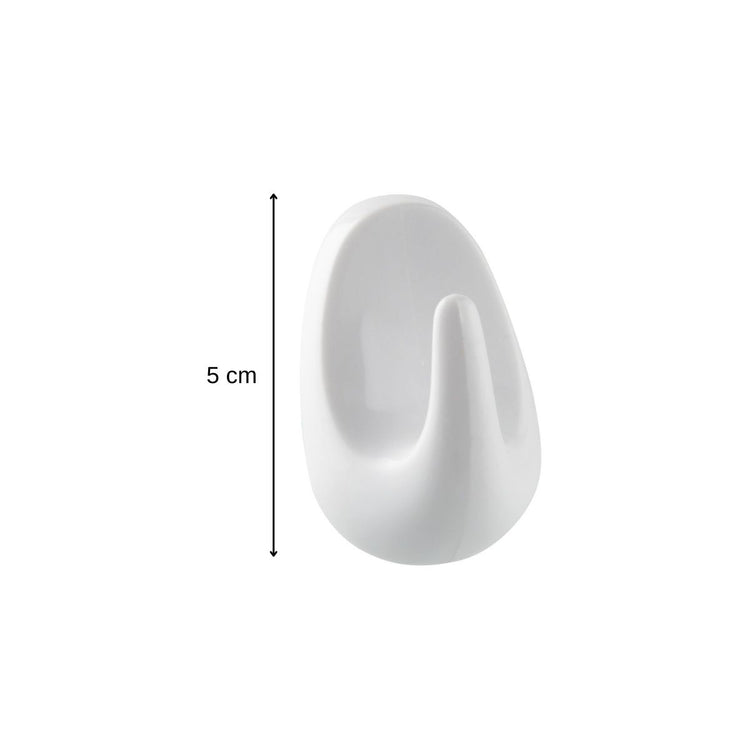 Crochets adhésifs en plastique lot de 4, dimensions 5 cm résistants et pratiques pour tous vos besoins Fackelmann Tecno