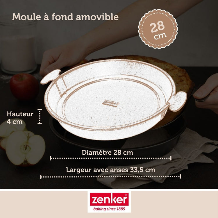 Lot de 2 moules à gâteaux ronds 28/33,5 cm en acier Black metallic Black mettallic Zenker Black mettallic