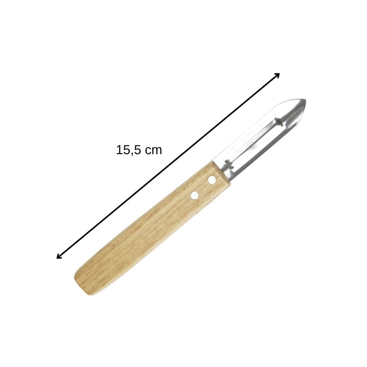 Set de 6 éplucheurs en inox et bois Nirosta Country