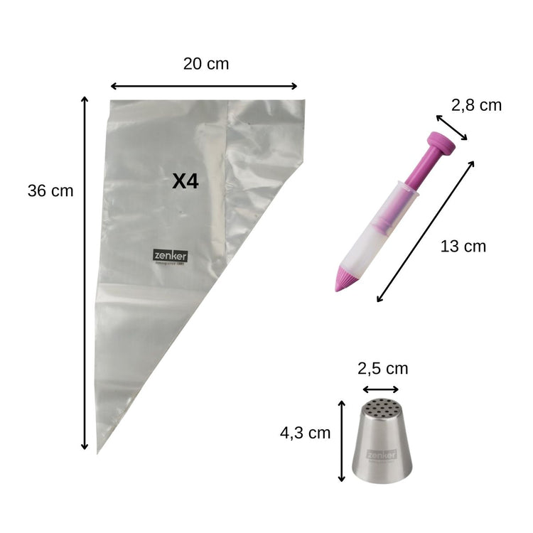 Set de 2 poches à douilles et stylo de décoration Zenker Spécial Football