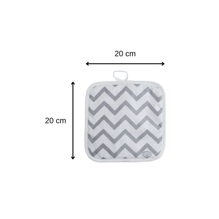 Lot de 2 maniques 20/20 cm en coton avec 2 ustensiles Dr Oetker Baker Edition