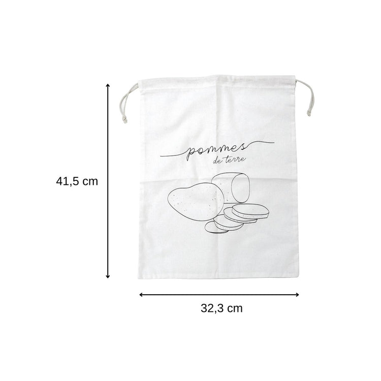 Lot de 2 sacs à légumes réutilisables avec 2 sacs en coton Fackelmann Nature