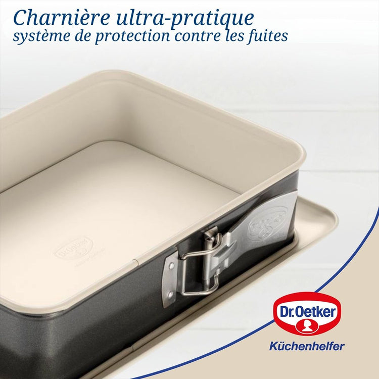Lot de 2 moules à gâteaux 28/18 cm en acier Dr oetker Back-trend