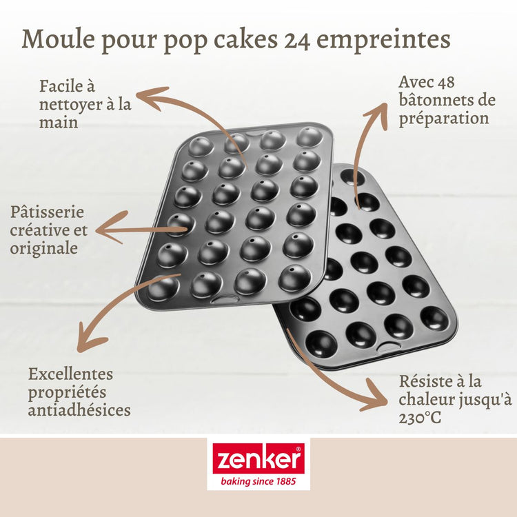 Lot de 2 moules à gâteaux 38,5/26,5 cm en acier Spécial créative Spécial créative Zenker Spécial créative