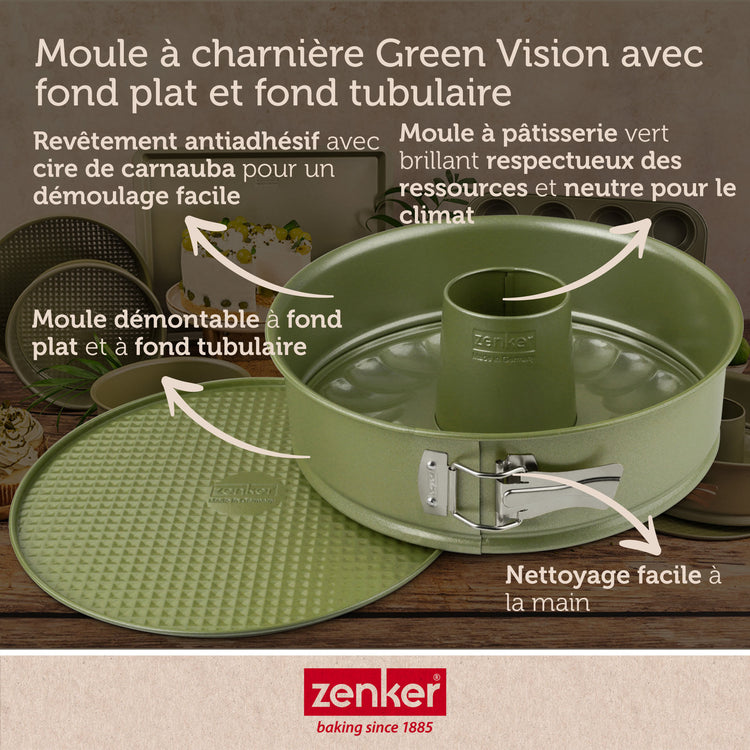 Lot de 2 moules à manqué 26/26 cm en acier Zenker Green Vision