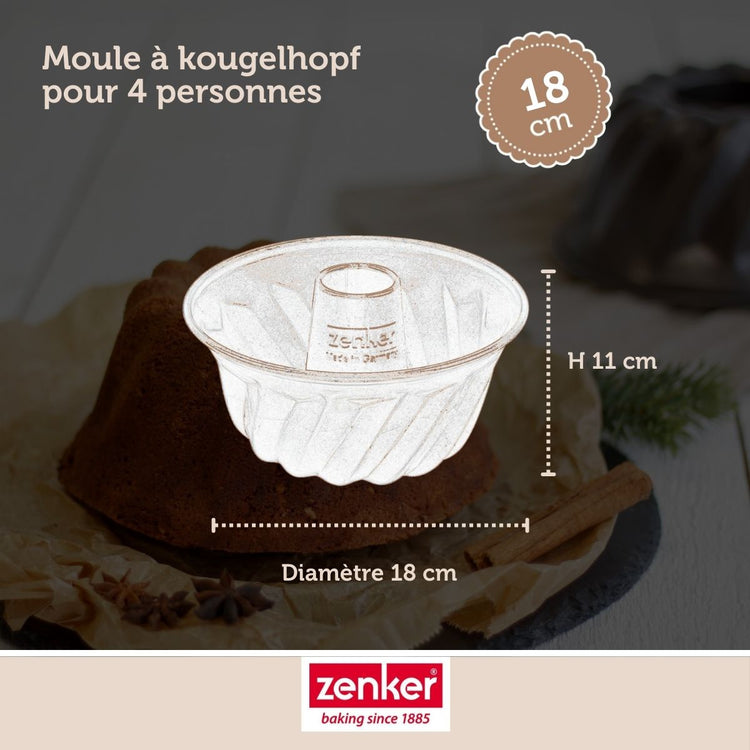 Lot de 2 moules à kouglof 18/18 cm en acier Spécial mini Spécial mini Zenker Spécial mini