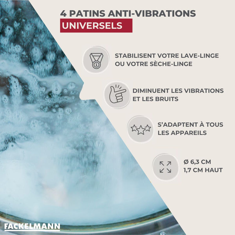 Set de 4 Patins Anti-Vibration Fackelmann Basic