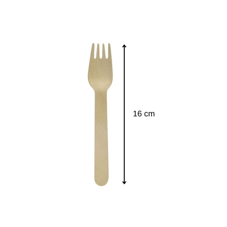 Lot de 30 fourchette en bois jetables Fackelmann Move