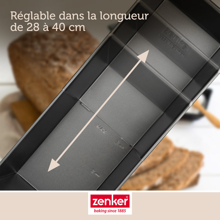 Lot de 2 Moules à cake extensibles de 28 à 40 cm Zenker Pure