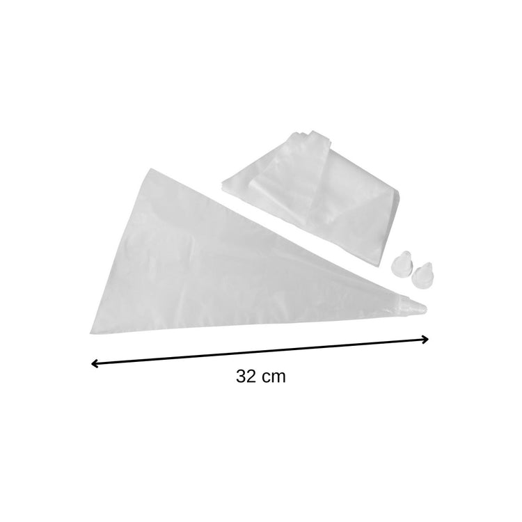 Lot de 20 poches à douille jetables et 3 embouts plastique réutilisables Zenker