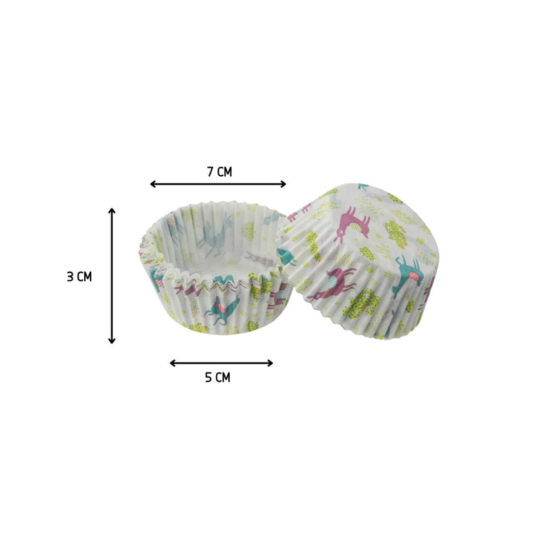 Lot de 50 moules à muffins en papier motif lama et cactus 7 cm Zenker Smart Pastry