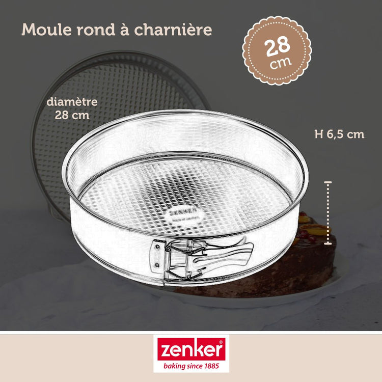 Ensemble de 2 Moules à manqué à charnière 28 cm Zenker Silver
