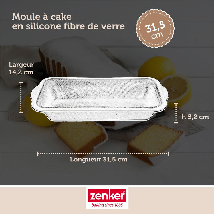 Moule à cake 31,5 cm Zenker Silicone fibre de verre
