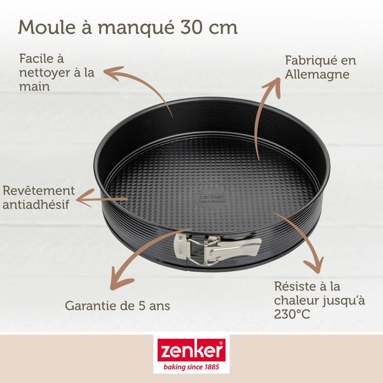 Set de 4 ustensiles de pâtisserie moule à manqué 2 bols et spatule Black metallic Black mettallic Zenker Black mettallic