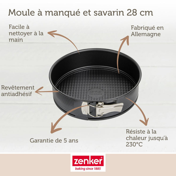 Set de 4 ustensiles de pâtisserie moule à manqué 2 bols et spatule Black mettallic Black mettallic Zenker Black mettallic