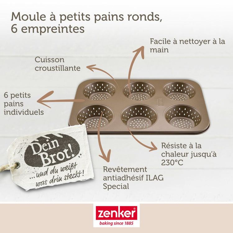 Set de 4 ustensiles de pâtisserie moule à gâteaux bol et spatule pâtisserie Zenker Mojave Gold