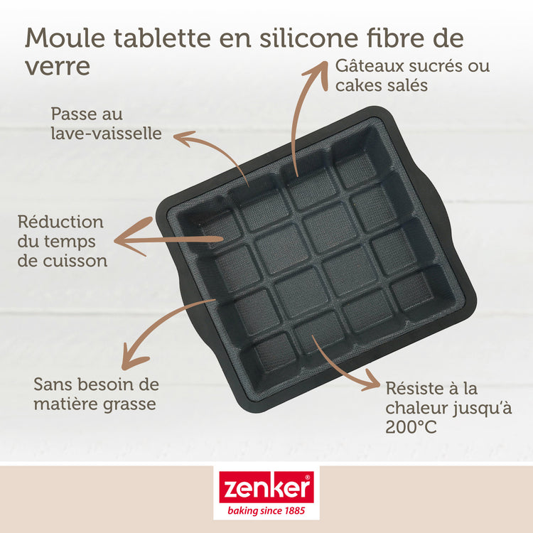Set de 5 ustensiles de pâtisserie moule à gâteaux bols spatule pâtisserie et verre doseur Silicone fibre de verre Silicone fibre de verre Zenker Silicone fibre de verre