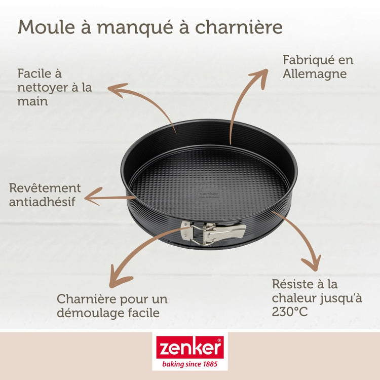 Set de 4 ustensiles de pâtisserie moule à manqué bol et spatule Black metallic Black mettallic Zenker Black mettallic