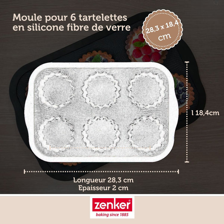 Set de 5 ustensiles de pâtisserie moule à gâteaux bol spatule et verre doseur Silicone fibre de verre Silicone fibre de verre Zenker Silicone fibre de verre