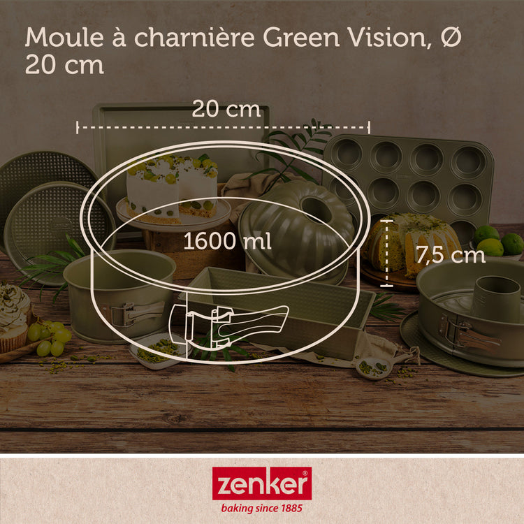 Set de 5 ustensiles de pâtisserie moule à manqué bols spatule et verre doseur Zenker Green Vision