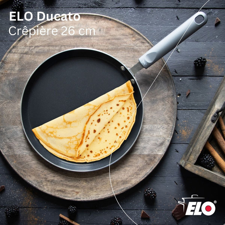 Set de 1 poêle de cuisson 26 cm en aluminium avec 3 ustensiles de cuisine sans PFAS Elo Ducato