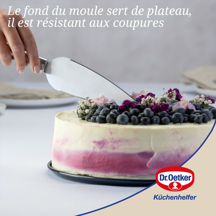Ensemble de 2 Moules à manqué et savarin double fond 28 cm Dr. Oetker Back Liebe