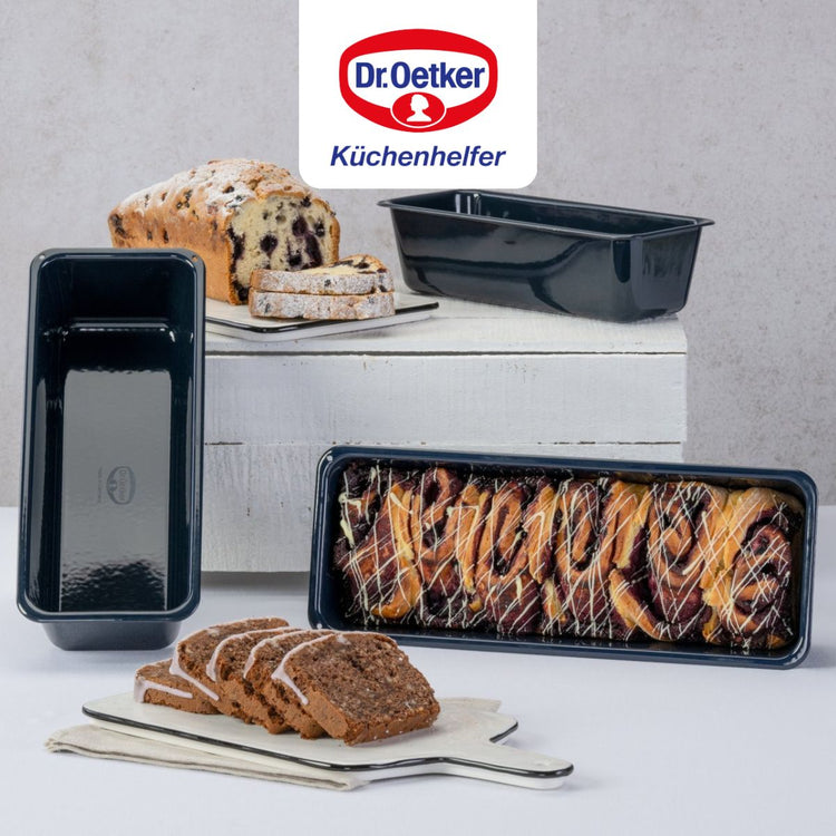 Lot de 2 moules à gâteaux 30/30 cm en acier émaillé Dr Oetker Back-Liebe
