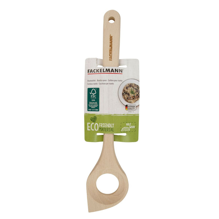 Ensemble de 2 Cuillères de cuisine à risotto en bois FSC Fackelmann