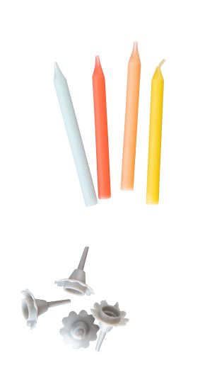 Lot de 2 Bougies avec 24 bobèches Fackelmann Rio party