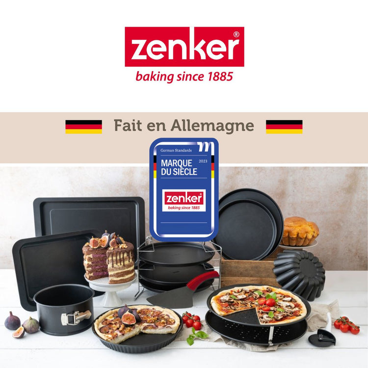 Lot de 2 plaques à pizza rectangulaires 42/29/2,5 cm en acier Spécial crountries Spécial crountries Zenker Spécial crountries