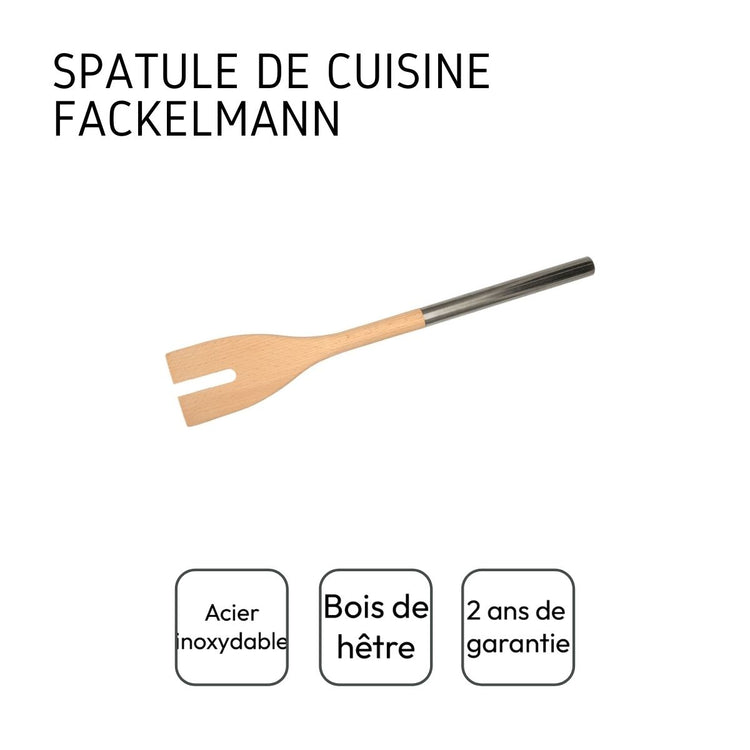 Set de 2 ustensiles de cuisine couverts à salade bois Fackelmann Boisselerie