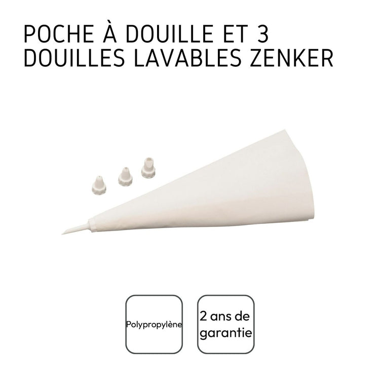 Set de 2 ustensiles de pâtisserie poche à douille avec embouts Zenker Smart Pastry