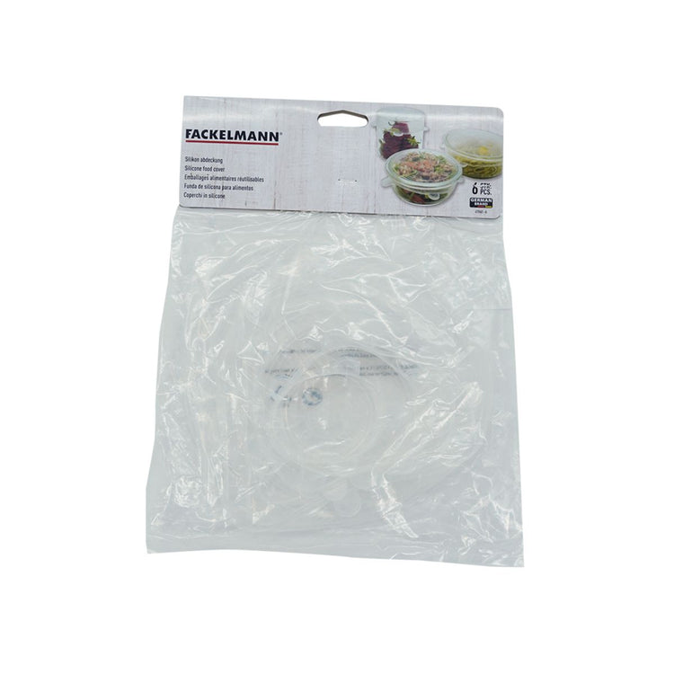 Set de 2 couvercles en silicone 6,6/9,4/10,6/13,8/16,1/19,7 cm Fackelmann Basic