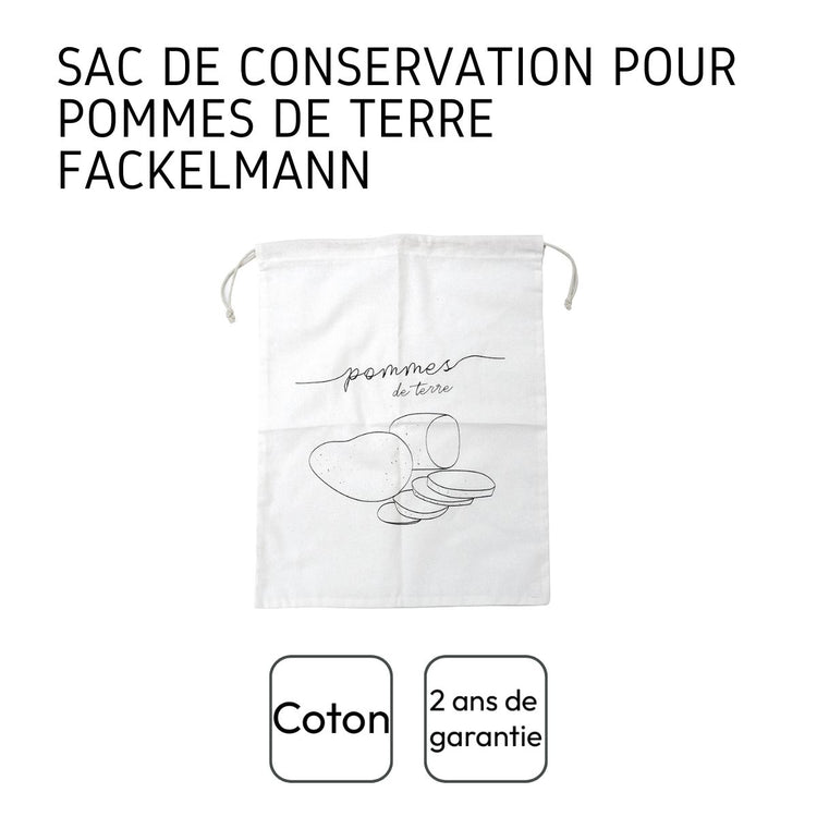 Lot de 2 sacs à légumes réutilisables avec 2 sacs en coton Fackelmann Nature