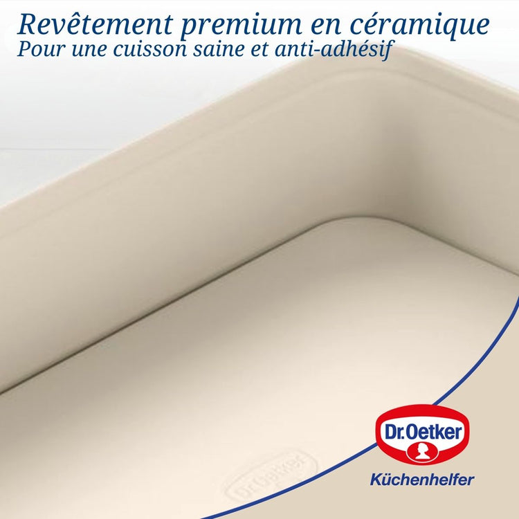 Lot de 2 moules à gâteaux 28/18 cm en acier Dr oetker Back-trend
