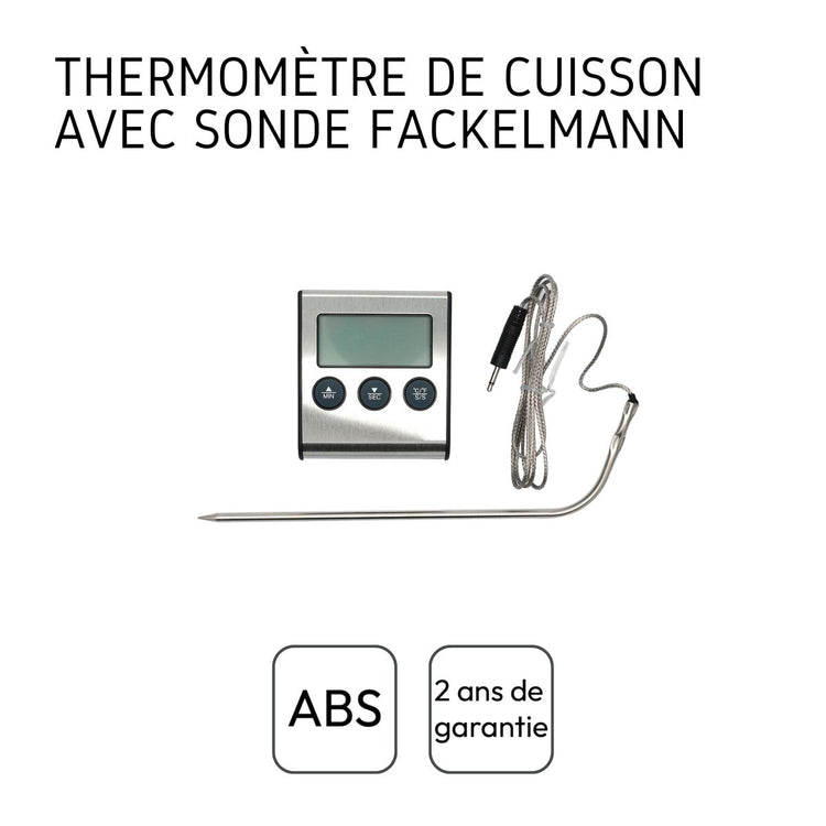 Set de 2 thermomètres de cuisine digital avec sonde Fackelmann Basic