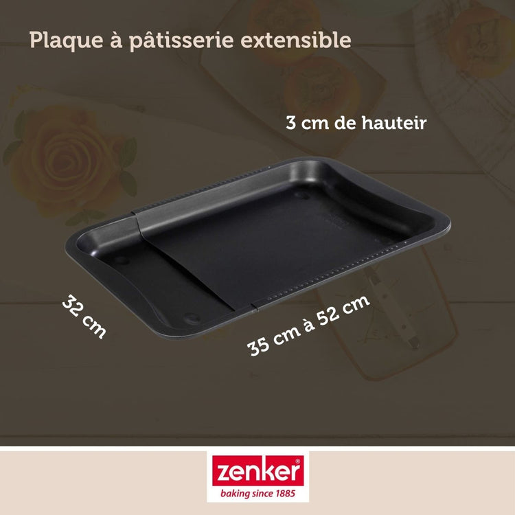 Lot de 2 moules à gâteaux 35-52/32/3 cm en acier Black mettallic Black mettallic Zenker Black mettallic
