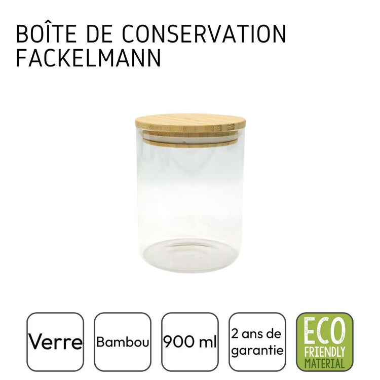 Lot de 2 boîtes en verre avec couvercle hermétique Fackelmann Nature Divers