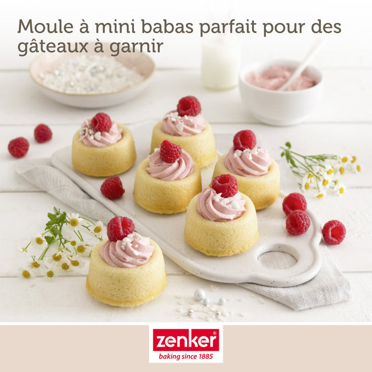 Ensemble de 2 Moules pour 24 babas au rhum Zenker Spécial Créative