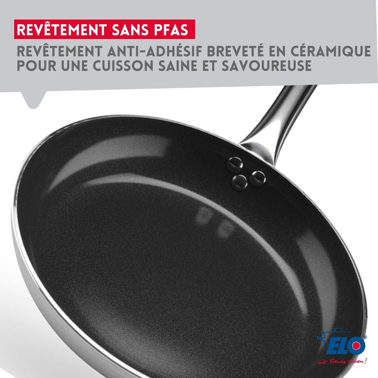 Poêle de cuisson avec revêtement céramique sans PFAS 24 cm Bistro Line Elo