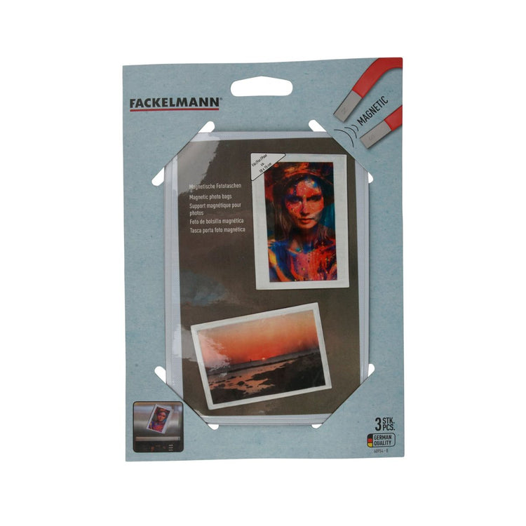 Lot de 3 pochettes aimantées pour photos Fackelmann Tecno