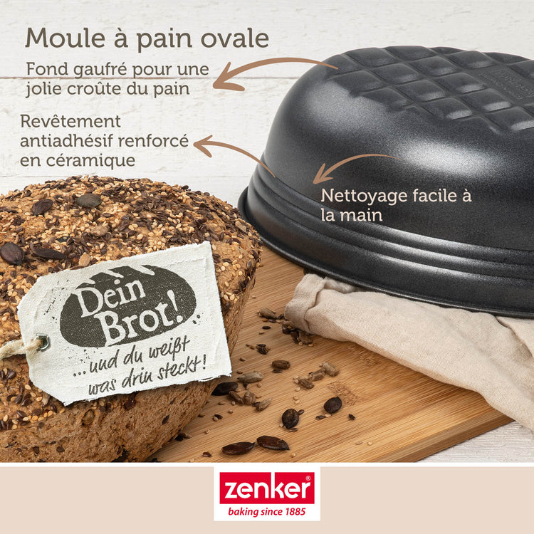 Moule à pain ovale Zenker Black Metallic