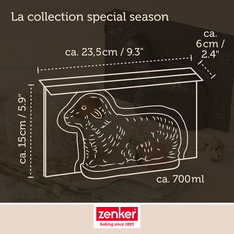 Moule agneau pascal 3D 700 ml pour Pâques Zenker