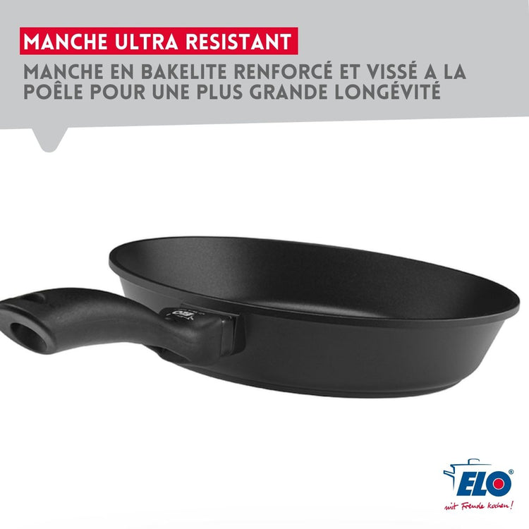 Lot de 2 poêles à frire en aluminium 20 cm et 24 cm Elo Alucast