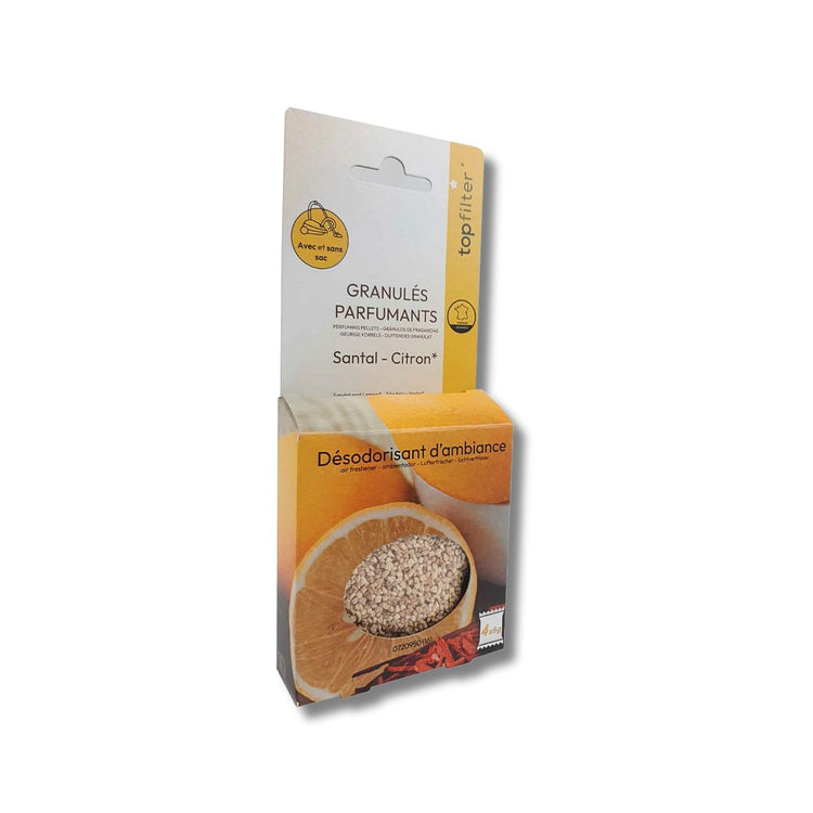 4 Sachets de granulés parfumés pour aspirateur senteur santal citron TopFilter