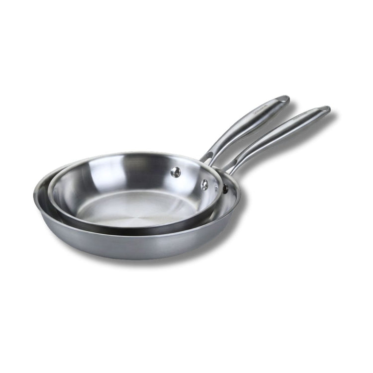Set de 2 poêles de cuisson 24/28 cm en inox sans PFAS Fackelmann Vita3
