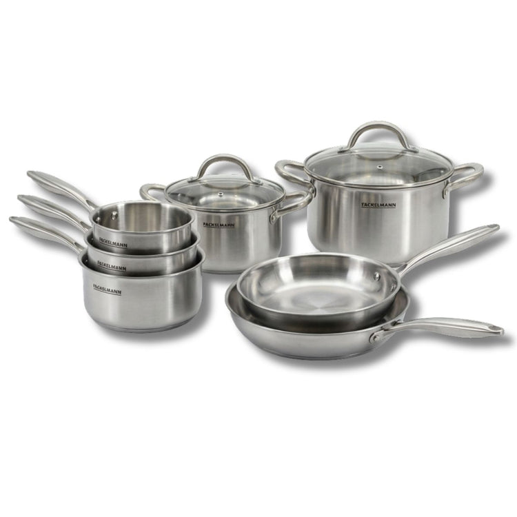 Batterie de cuisine avec 2 poêles 24/26 cm 2 casseroles 14/18 cm et 2 faitouts 20/24 cm sans PFAS Fackelmann Vita3