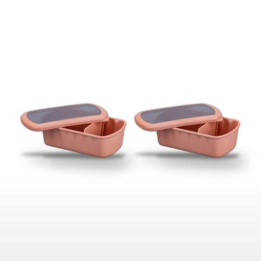 Lot de 2 boîtes à lunch 1 L avec 2 ustensiles de cuisine Fackelmann Storage