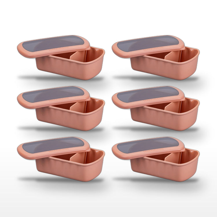 Lot de 6 lunch box compartiment avec 1L Fackelmann Storage