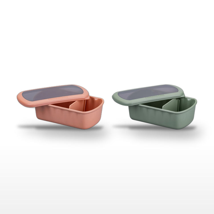 Lot de 2 lunch box 1L avec 2 ustensiles de cuisine Fackelmann Storage